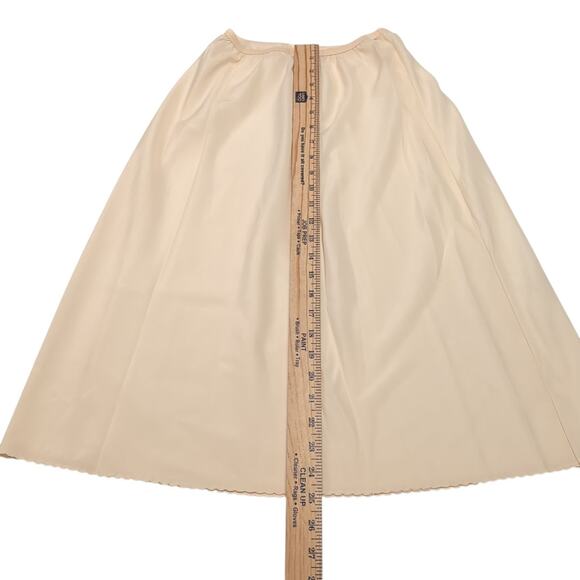 Nordstrom Half Slip 25 Inch Womens VTG Sz M (XXS-S Today) Beige Dress Skirt READ - Picture 10 of 13